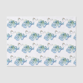 De Seda Papel Tecido Azul Natal Praia