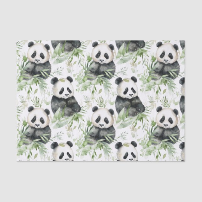 De Seda Papel Tecido Bamboo Panda (Frente )