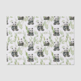 De Seda Papel Tecido Bamboo Panda