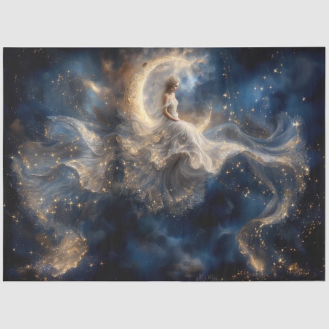 De Seda Papel Tecido Brilho no Tempo (Frente )