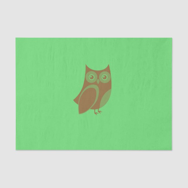 De Seda Papel Tecido Brown Owl (Frente )