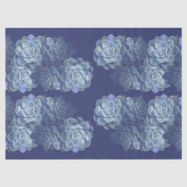 De Seda Papel Tecido Cactus Azul