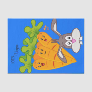 De Seda Papel Tecido Carrots Coelho 100% Vegan