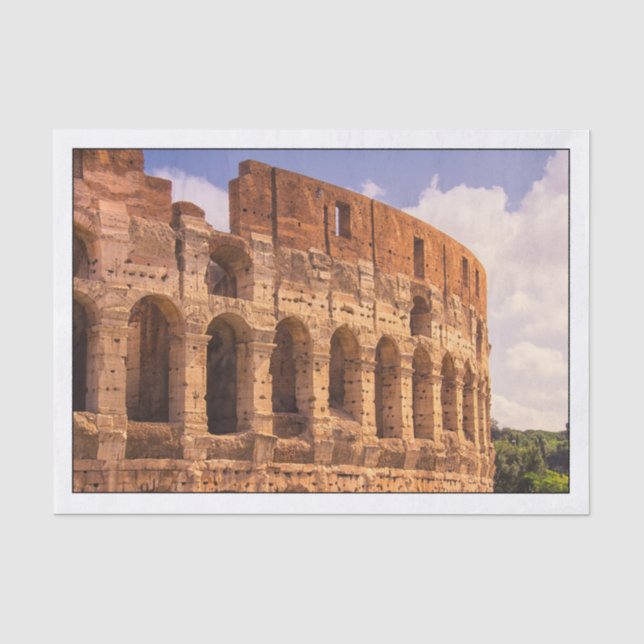 De Seda Papel Tecido Coliseu Roma, Itália (Frente )