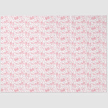 Papel Tecido com Laços e Pontos Rosa