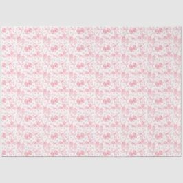 De Seda Papel Tecido com Laços e Pontos Rosa