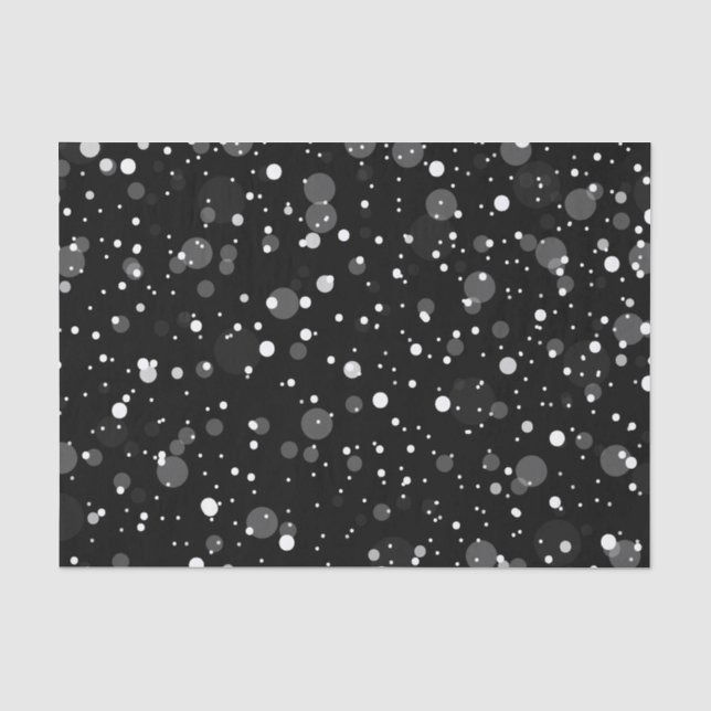De Seda Papel Tecido com Neve com Fundo Preto (Frente )