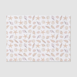 De Seda Papel Tecido Conchas, Decoupage Praia Costeira