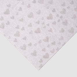 De Seda Papel Tecido Corações Neutros Macios