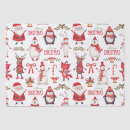 De Seda Papel Tecido Cute Snowman