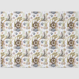 De Seda Papel Tecido da Série Vida Marinha Design 11