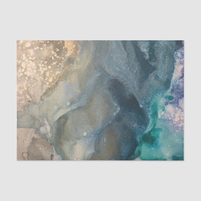 De Seda Papel Tecido das Víbias do Oceano | Papel para tec (Frente )