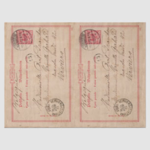 De Seda Papel Tecido Decoupage - Cartão Postal Alemão Anti