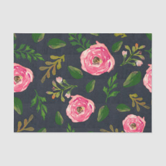 De Seda Papel Tecido Denim Fleur