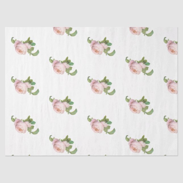 De Seda Papel Tecido Design 19 da Série Rosa Romântica (Frente )