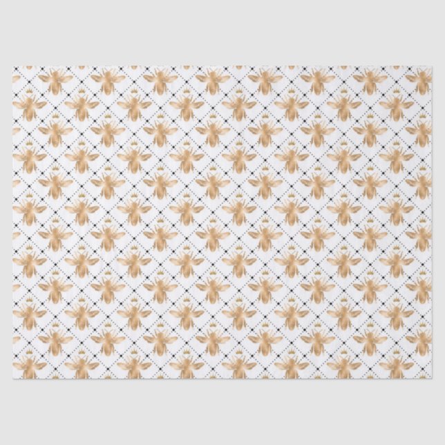De Seda Papel Tecido Design Série Abelha Mel 12 (Frente )