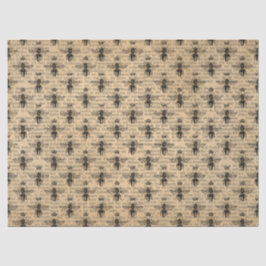 De Seda Papel Tecido Design Série Abelha Mel Vintage 4