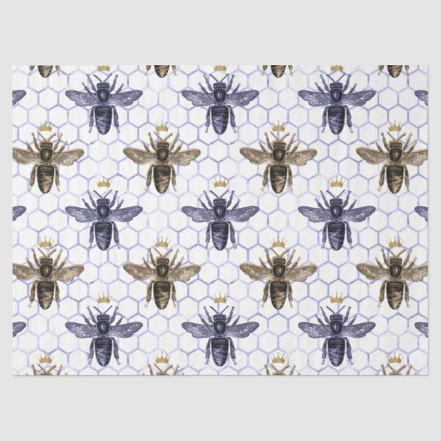 De Seda Papel Tecido Design Série Serenity Bee 21 (Frente )