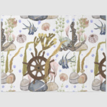 Papel Tecido Design Série Vida Marinha 24