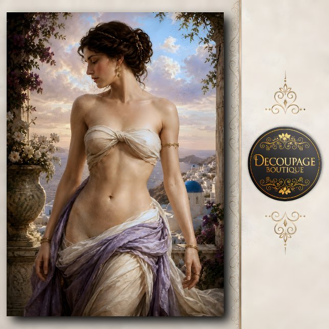 De Seda Papel Tecido Deusa Grega pelo Mar (Greek Goddess by the Sea Tissue Paper)