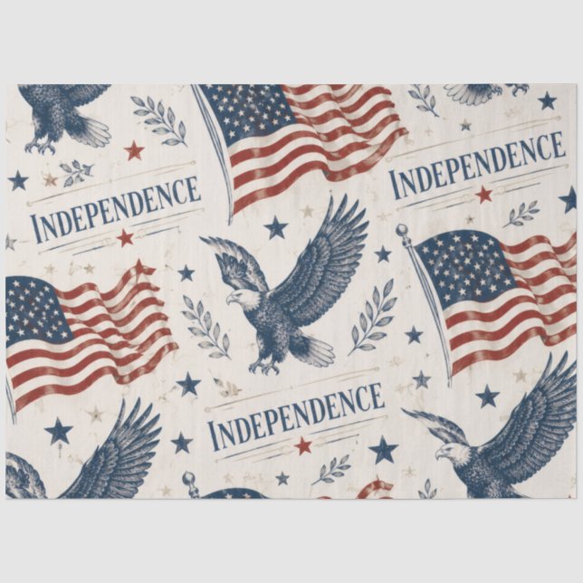 De Seda Papel Tecido Dia da Independência 250º Aniversário (Frente )