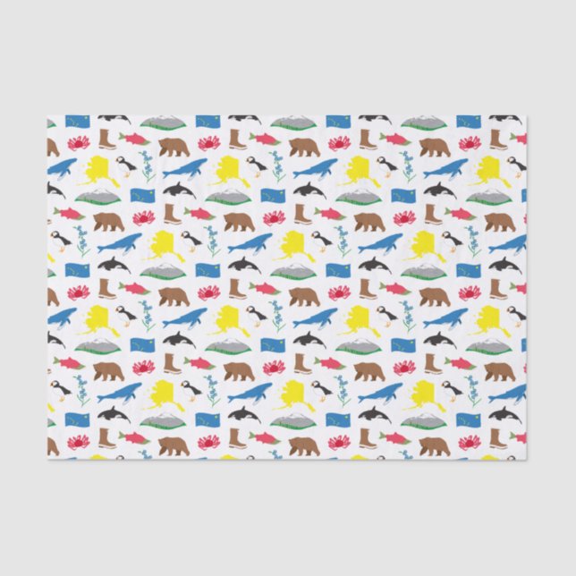 De Seda Papel Tecido do Alasca (Frente )