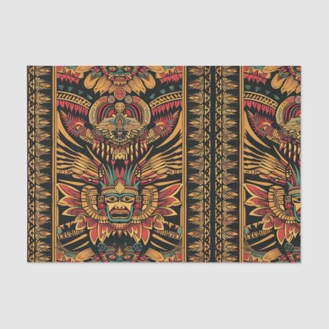 De Seda Papel Tecido Elegante "Aztec Dream" (Frente )