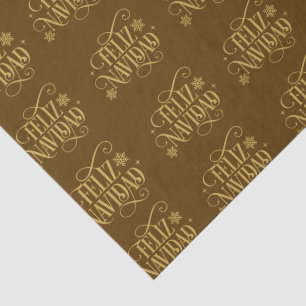 De Seda Papel Tecido Feliz Navidad Feriado