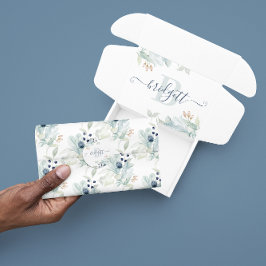 De Seda Papel Tecido Floral Aquarela Azul Empoeirado