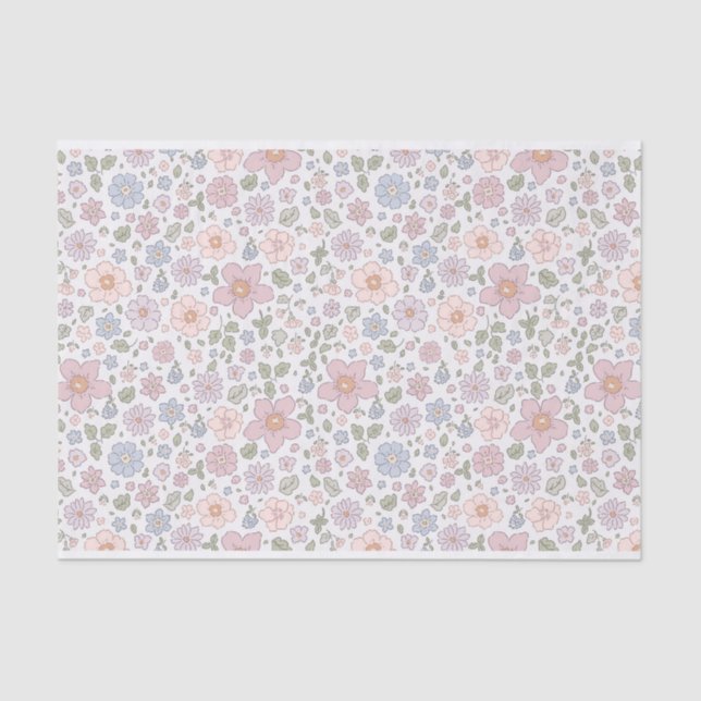 De Seda Papel Tecido Floral Ditsy Liberty Print (Frente )