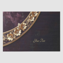 De Seda Papel Tecido Floral Dourado Ornamentado