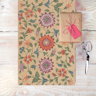 De Seda Papel Tecido Floral Elegância