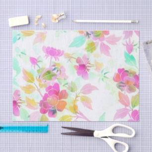 De Seda Papel Tecido Floral Estilo Vintage