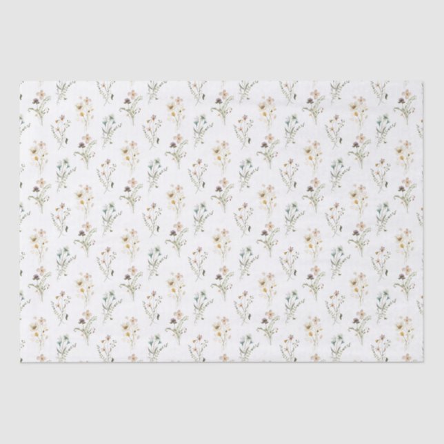 De Seda Papel Tecido Floral Pastel (Frente )
