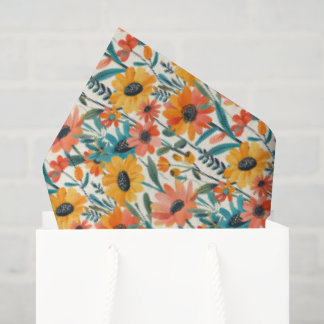De Seda Papel Tecido Floral Retro Daisy