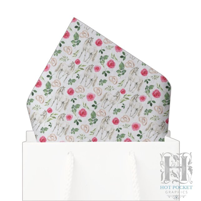 De Seda Papel Tecido Floral Rosa Equestre Rústico (Criador carregado)