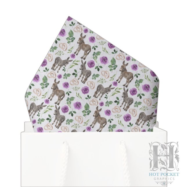 De Seda Papel Tecido Floral Roxo Burro Rústico (Criador carregado)