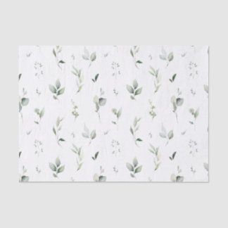 De Seda Papel Tecido Folhagem Verdejante