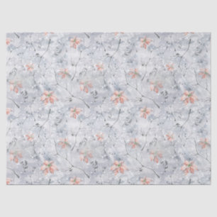 De Seda Papel Tecido Frosty Poinsettia
