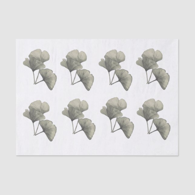 De Seda Papel Tecido Ginkgo (Frente )