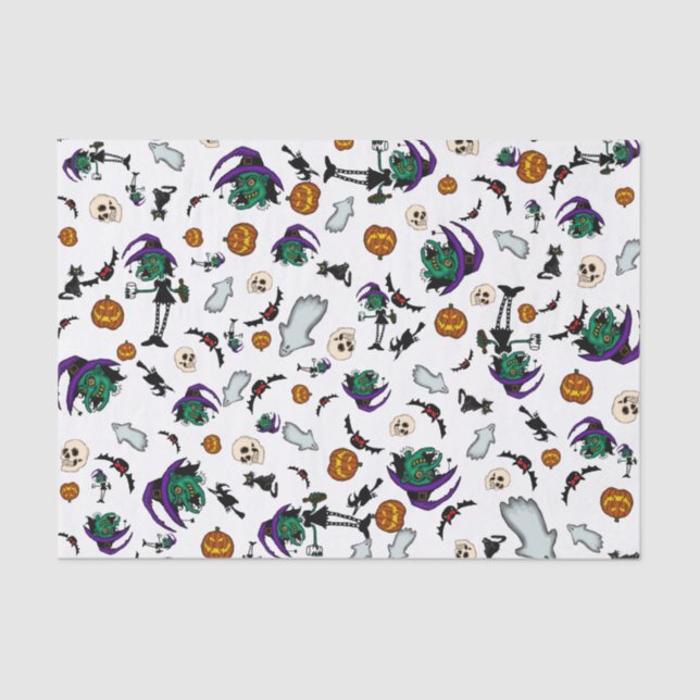 De Seda Papel Tecido Halloween (Frente )