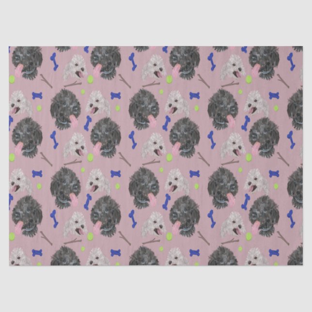 De Seda Papel Tecido Happy Paws (Frente )