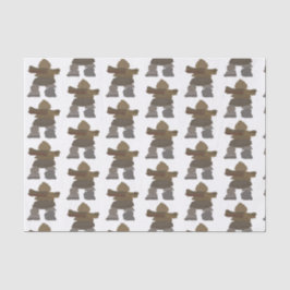 De Seda Papel Tecido Inukshuk