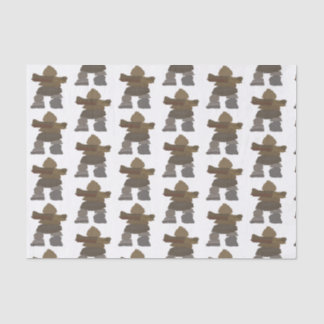 De Seda Papel Tecido Inukshuk