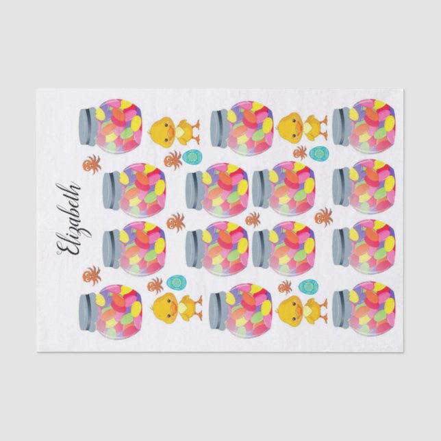 De Seda Papel Tecido Jellybeans (Frente )