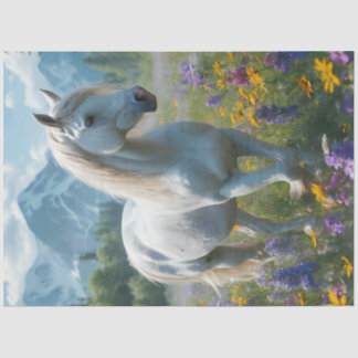 De Seda Papel Tecido Meadow Horse