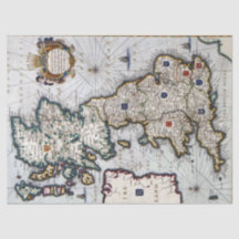 Papel Tecido ou Decoupage - Mapa Vintage da Inglat