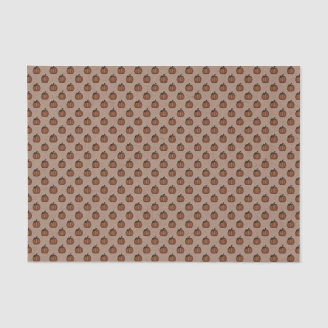 De Seda Papel Tecido Padrão Da Pumpkin Tan (Frente )