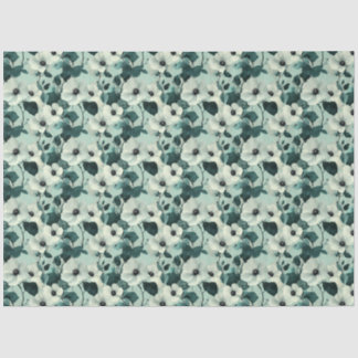 De Seda Papel Tecido Padrão Floral Azul Teal