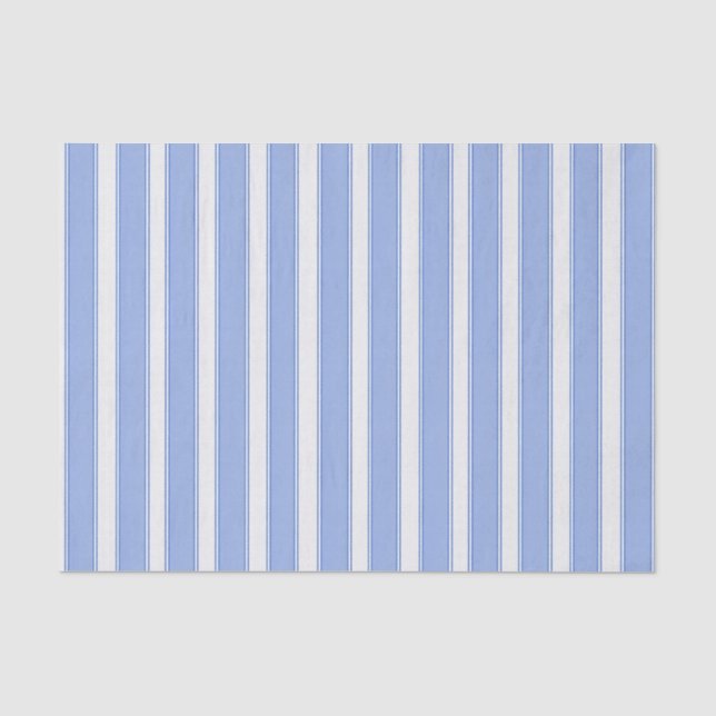 De Seda Papel Tecido para Festa com Listra Vertical Azul (Frente )